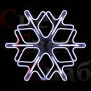 Уличная световая макушка для елки Снежинка белое свечение