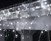 Светодиодная гирлянда бахрома Белая 25 x 0,7м Мерцающая Эконом