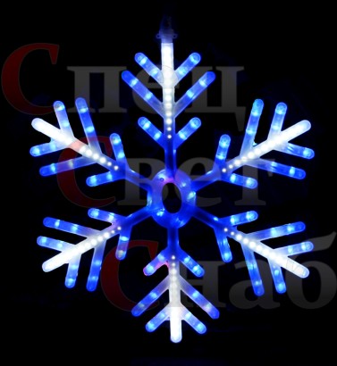 Уличная макушка на елку Светодиодная Снежинка Синяя